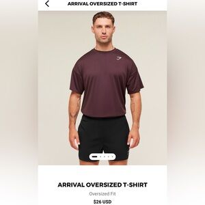 Gymshark Dark Maroon Oversized T-Shirt